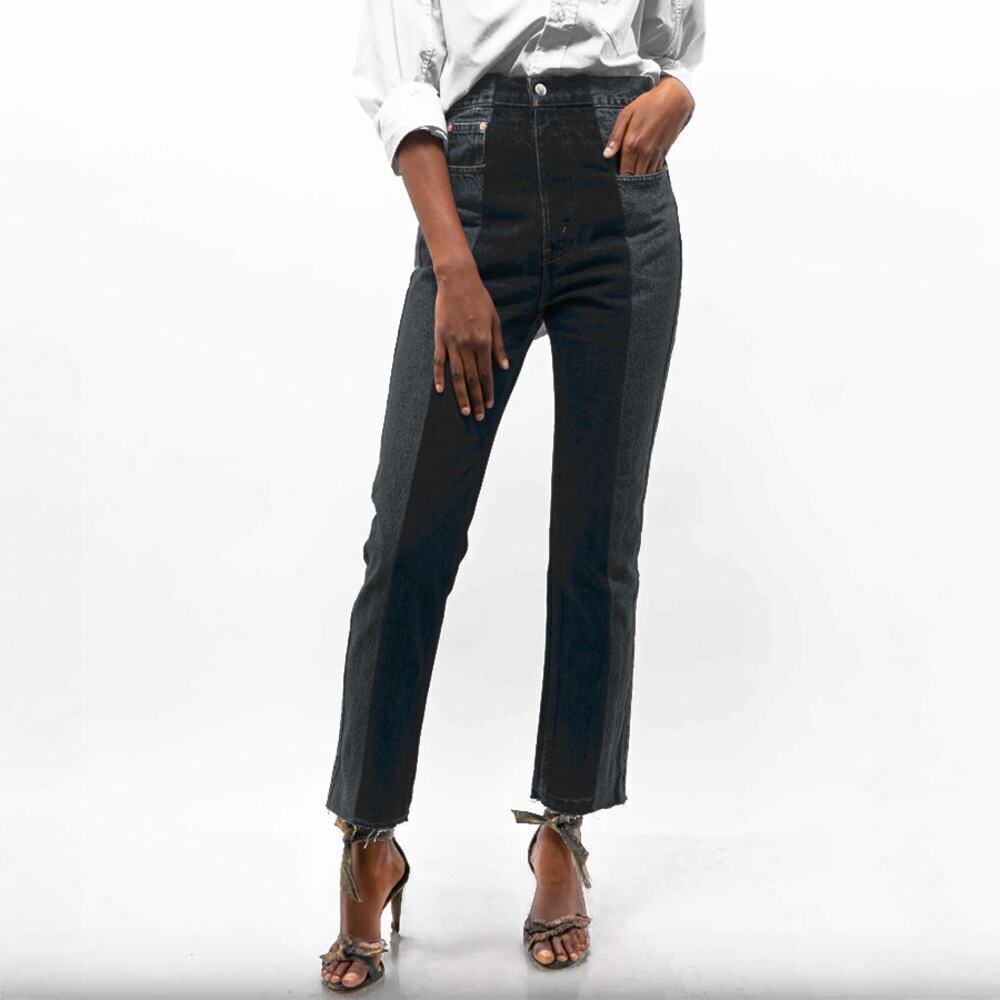 E.L.V. Denim The Twin Straight Leg Jean in Dark Gray Size 27